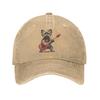 Funny Yorkshire Terrier Lover Dog Unisex Baseball Caps  Distressed Denim Caps Hat Outdoor All Seasons Travel Adjustable Sun Cap