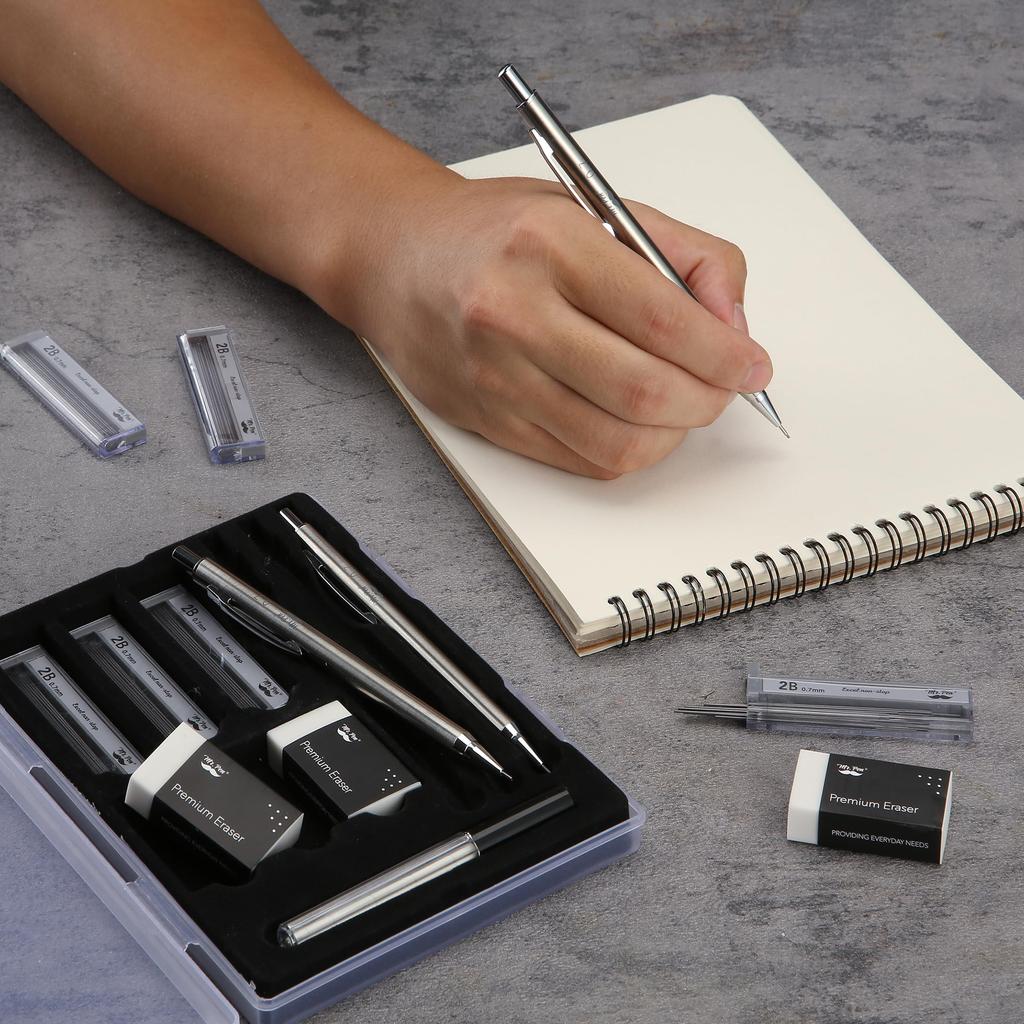 Металлический механический карандаш 3 Механический механический карандаш для набросков Черчение Механический г-н. Ручка - набор, 0,7 мм, упаковка, 0,7 карандаш, .7, карандаш, карандаш, карандаш.
