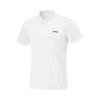 Breathable Solid Color Logo Short Sleeve Polo Shirt Men Tops White APLV039-10