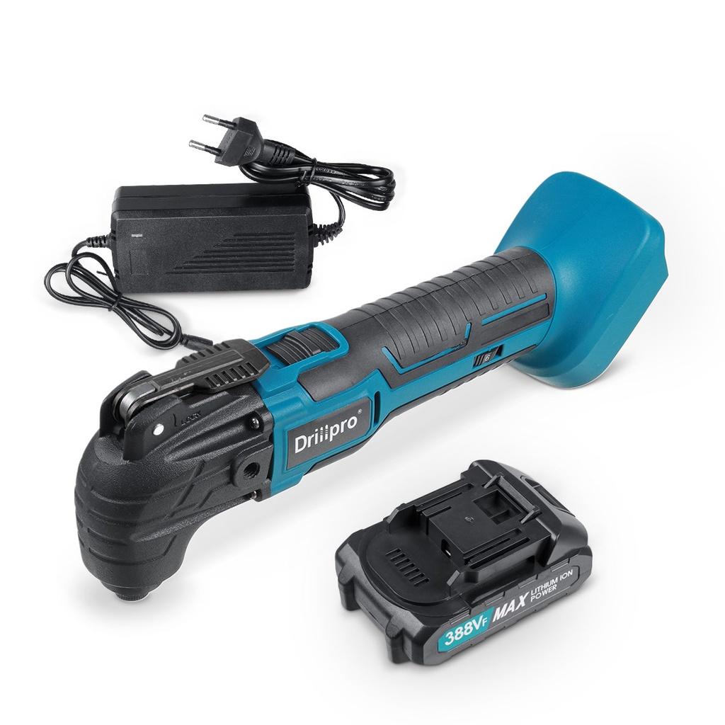 18 В осциллирующий многофункциональный инструмент, беспроводной реноватор с регулируемой скоростью, электрический триммер, 2 литиевых аккумулятора для аккумуляторных электроинструментов 388VF