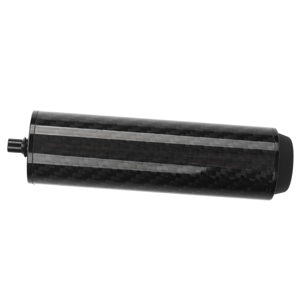 Pool Cue Extension Carbon Fiber Tube Professional Billiard Cue Extender with Bumper Black 4 Inch