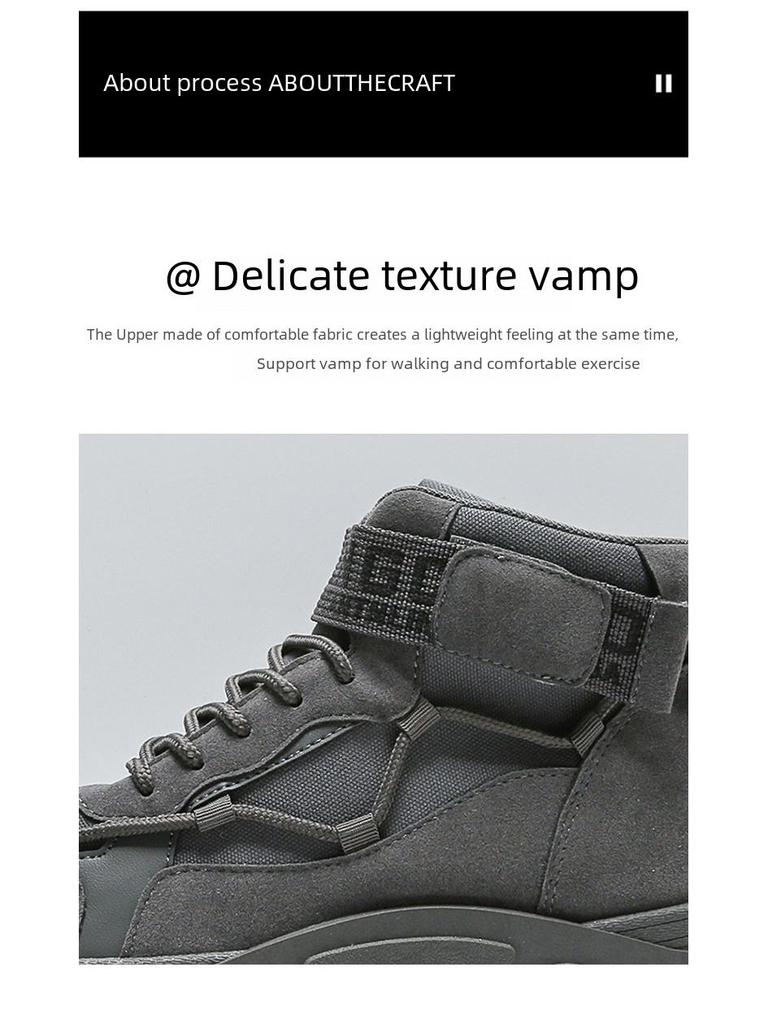 Мужские ботинки Martin на весну/осень — повседневная рабочая одежда с высоким берцем, корейский британский стиль.