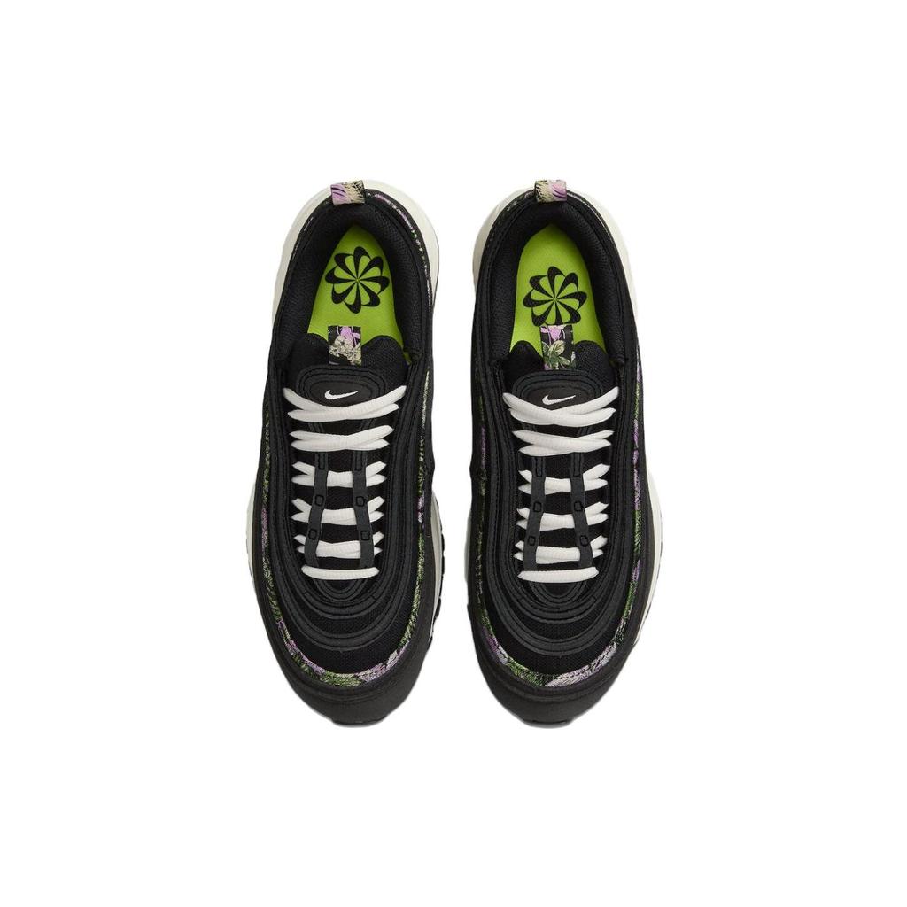 Nike Air Max 97 Next Nature Floral Tapestry женские кроссовки черные светло-пурпурные розовые-пена FN7104-010