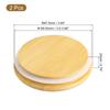 2Pcs 2.87 Inch / 3.66 Inch Bamboo Lids with Silicone Sealing Rings Wooden Mason Jar Lids