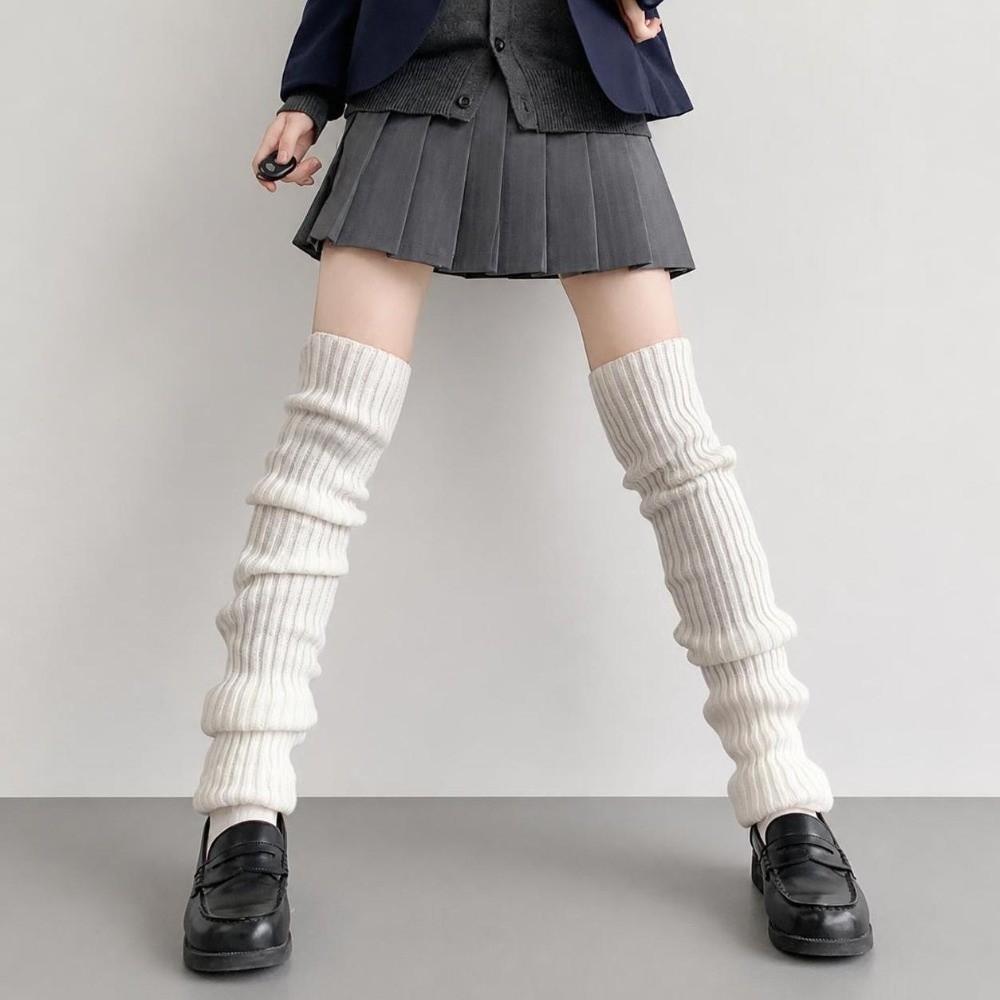 Heap Socks Lolita Leg Warmers 40/5070cm Length Crochet Socks Wool Leg Warmers Autumn Winter
