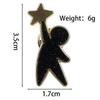 Creative Star Enamel Cartoon Brooch: Versatile Backpack Ornament for Boys