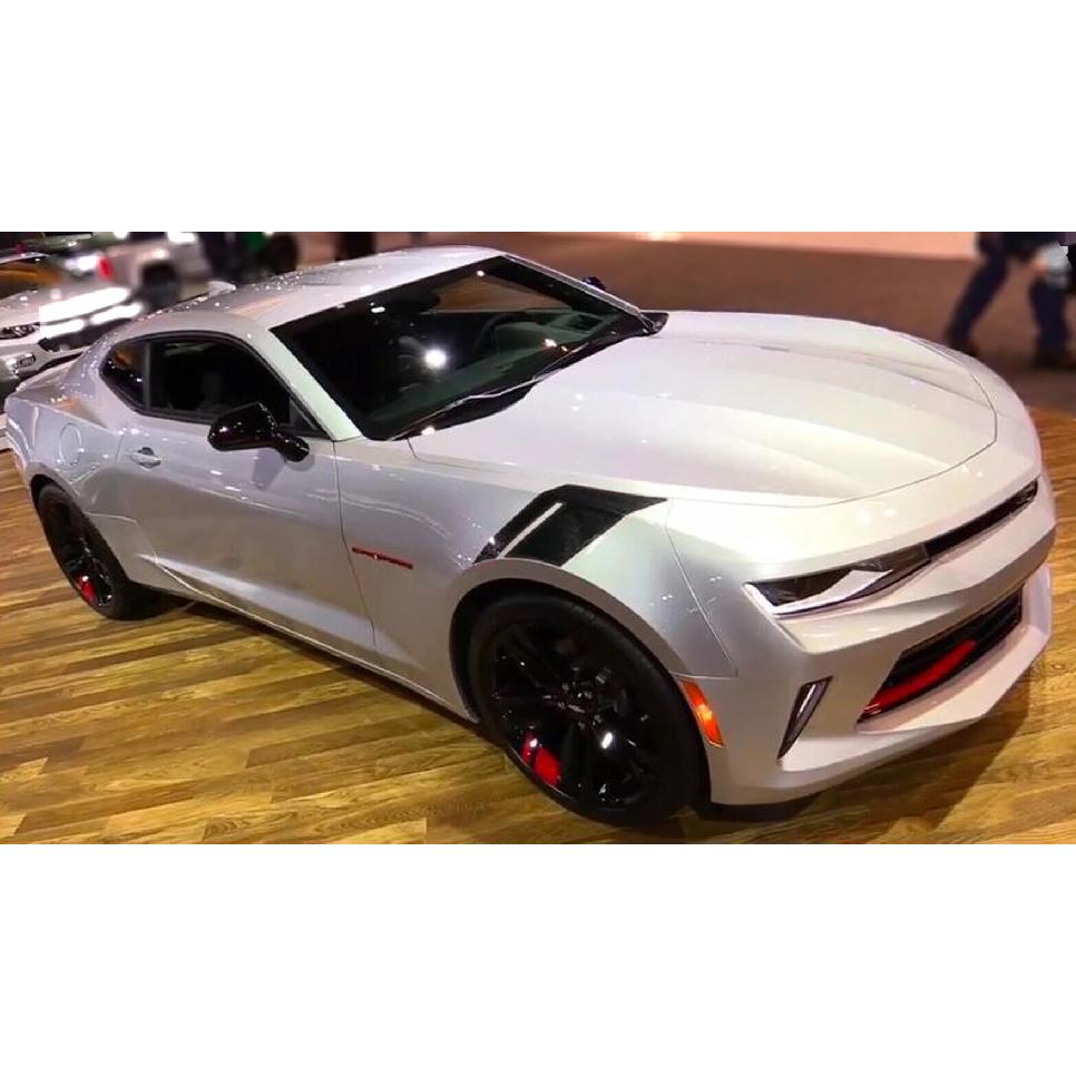 2pcs Glossy Side Fender Hash Marks Stripe Decals Stickers For Chevy Corvette Camaro