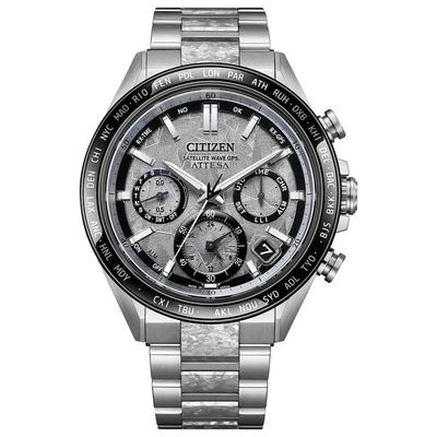 [CITIZEN] ATTESA Platinum Shine CC4076-65AGPS Солнечный Хронограф Титановые Часы (Серебряный)