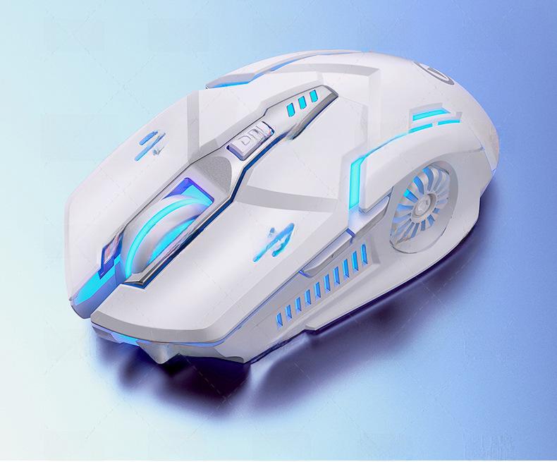 Беспроводная игровая мышь Silver A9 Luminous Silent Wireless - розовый аксессуар для ноутбука для девочек