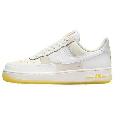 Женские кроссовки Air Force 1 Low '07 с УФ-реактивной лоскутной вставкой, белые/разноцветные/желтые, FQ0709-100
