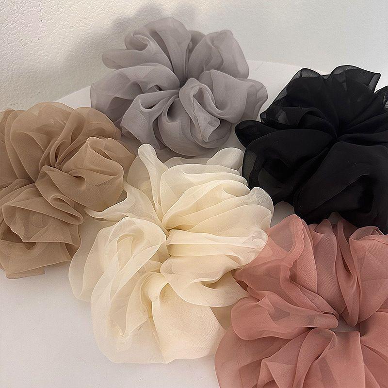 Супер фея ткань сетка повязка для волос нежный темперамент универсальная повязка для волос с большим кишечником модные нишевые высококлассные аксессуары для волос женщины