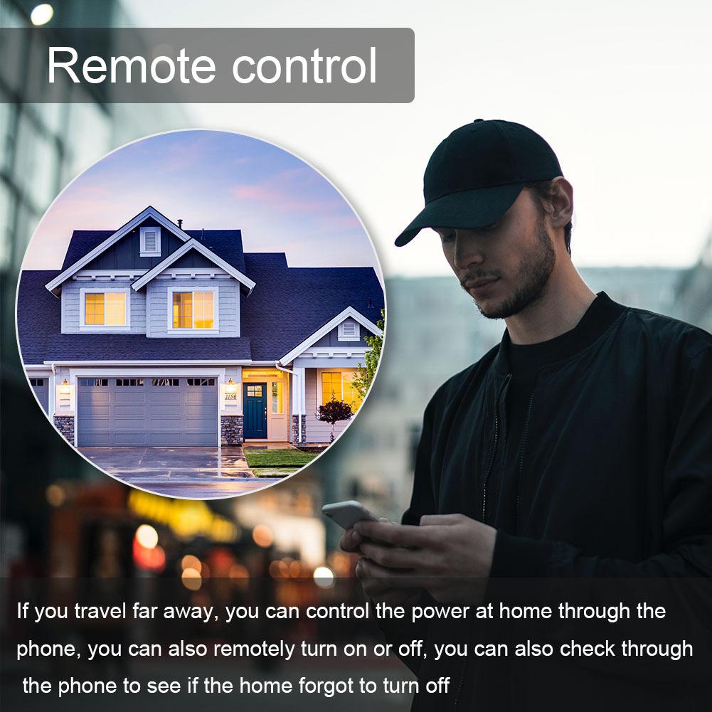 Интеллектуальный автоматический выключатель Tuya WiFi с таймером включения и выключения, счетчиком энергии, автоматическим повторным включением с защитой