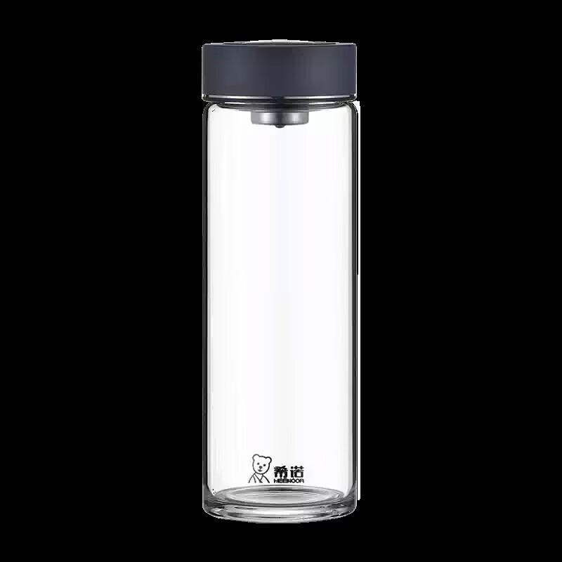 Heenoor Single-Wall Portable Borosilicate Glass Tea Cup with Filter