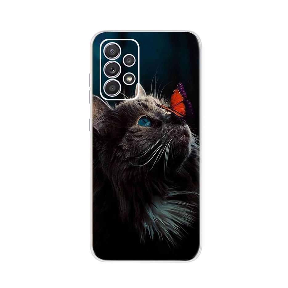 Cute Cat Cover For Samsung Galaxy A32 Case SM-A325F Soft TPU Slim Fundas For Samsung A32 A 32 5G A326B Phone Cases Coque Bumper