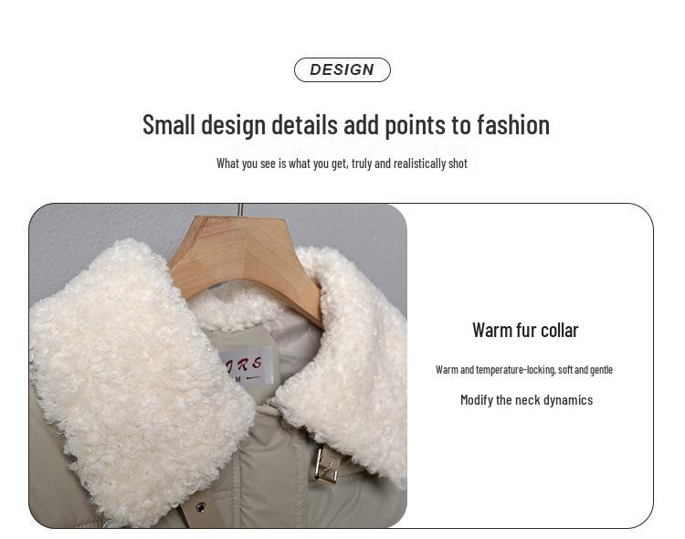 Women's Petite Cotton-Padded Winter Jacket - Short, Thick, Loose Fit