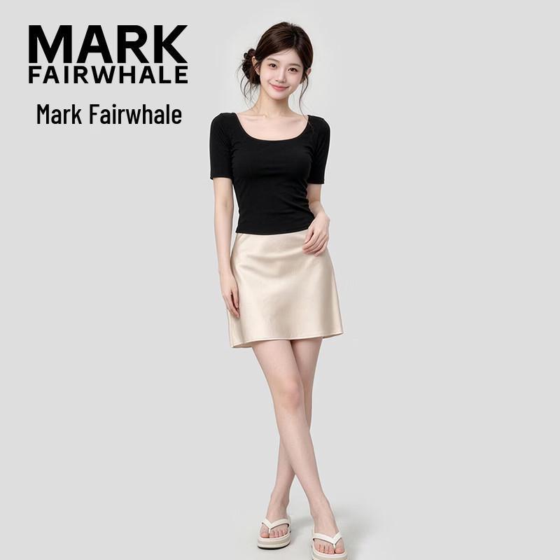 MARK FAIRWHALE Women's U-Neck Mid-Sleeve T-Shirt