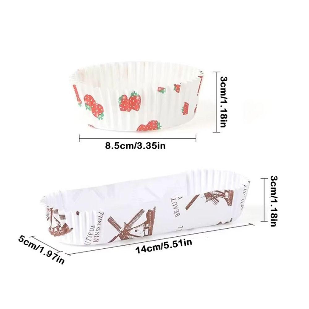 100Pcs Oil-proof Cake Base Trays Disposable Baking Cups Cupcake Liners  for Birthday Party Decor