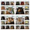Bedding Set 3D Animal Tiger Printing Bed Cover Sets Kids Child Bedroom Decor Polyester Home Bedclothes Pillowcase