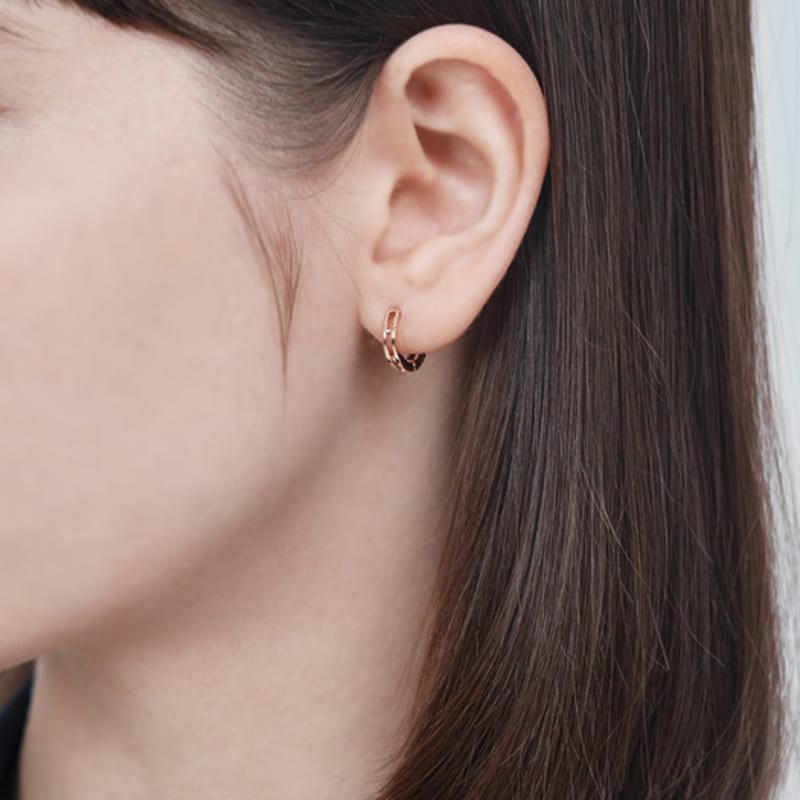 ELLE Jewelry Two-Line Hoop Earrings ELGPEE516