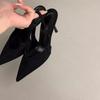 New Ladies Shoes Slip On Women's High Heels Fashion Shallow Office and Career Hot Sale Plus Size Solid Closed Toe Sandals