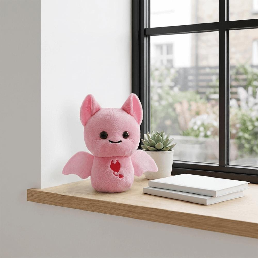Durable Soft Halloween Bag Pendant PP Cotton Stuffed Toy Funny Bat Plush Keychain  Commute