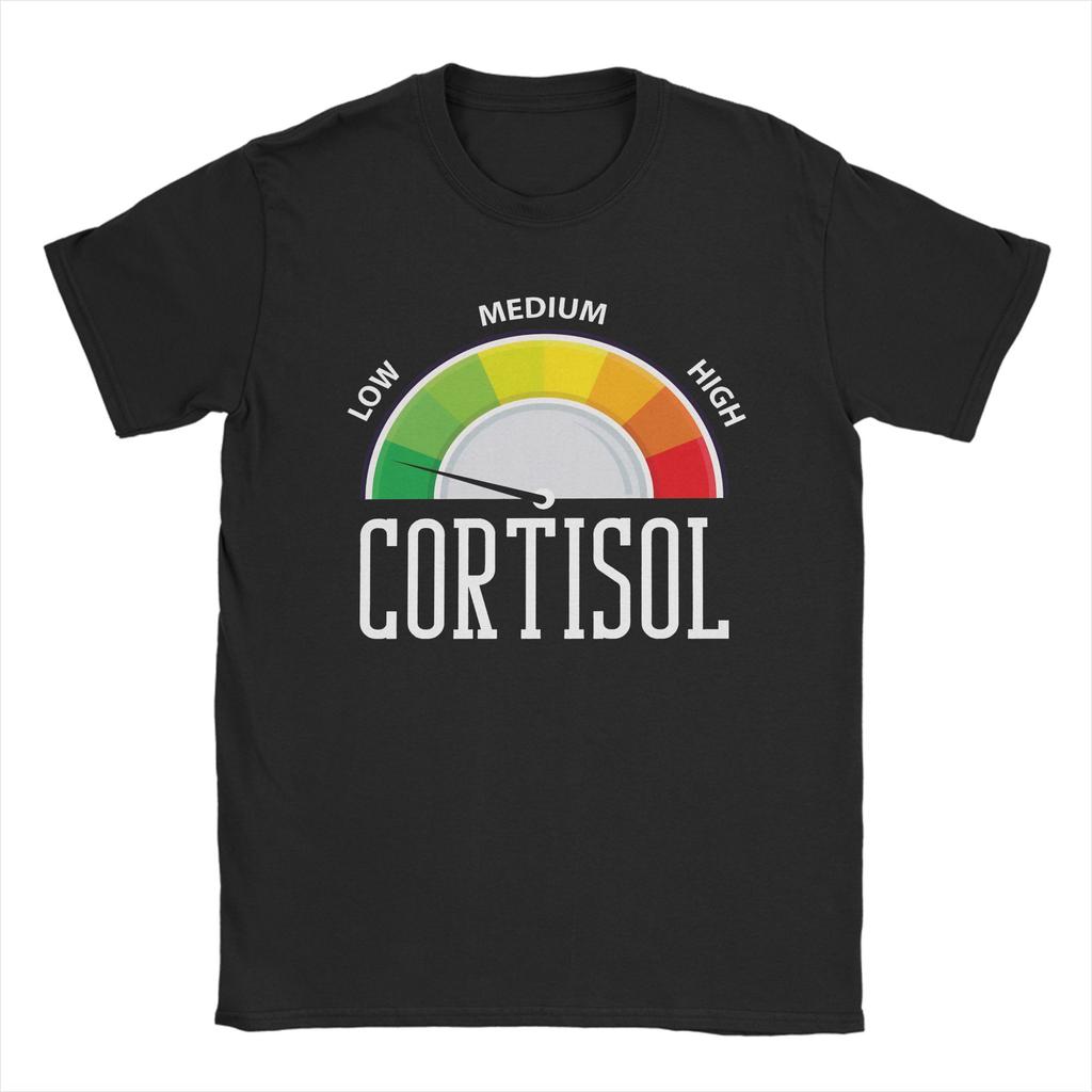 Unisex Unisex Tshirt Funny Low Cortisol Levels Meme Vintage Pure Cotton Tees Short Sleeve T Shirts O Neck Clothes Party