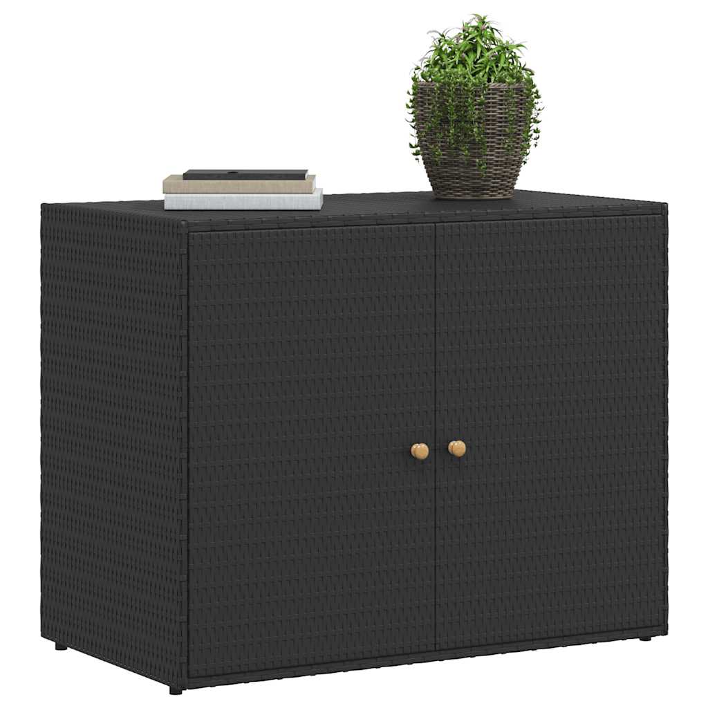 Vidaxl Szafka Ogrodowa, Czarna, 100X55,5X80 Cm, Rattan Pe