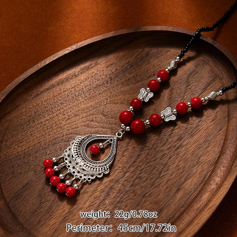 Турция Богемное Черный Синий Камень Этническое Ожерелье с Монетами и Кисточками Головной Убор Цыганский Бохо Пляжный Чокер Нагрудник Головная Цепочка Для Женщин Вечеринка