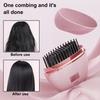 Mini Rechargeable Straightener Brush Portable Travel Lightweight Fast Heating Hot Comb 3 Temperature Setting Adjustable Electric Hair Styling Brush