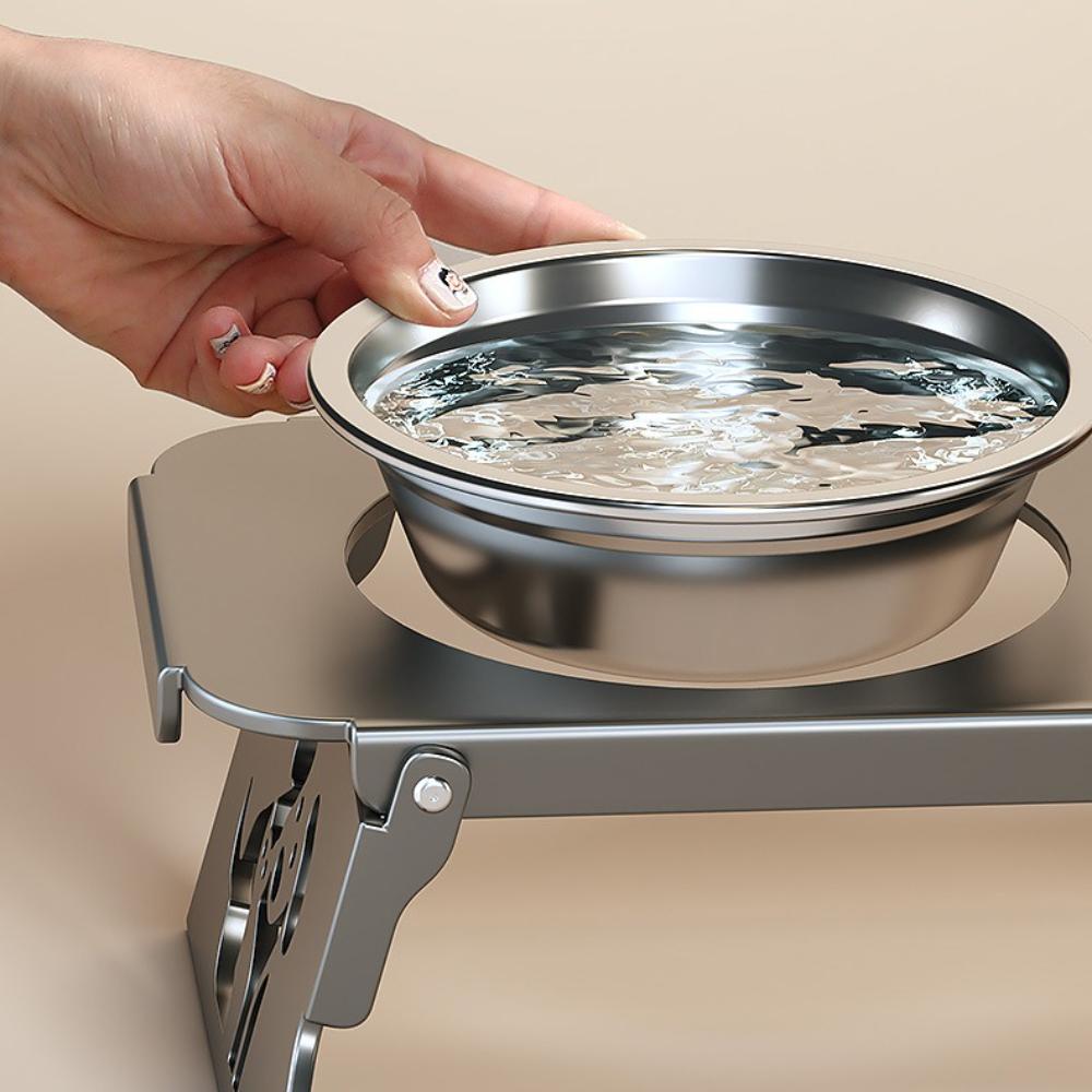 Foldable Stainless Steel Cats Feeder Anti-spill Multi-combination Pet Bowl Protect Neck Dogs Food Drinking Bowl Pets Accessories