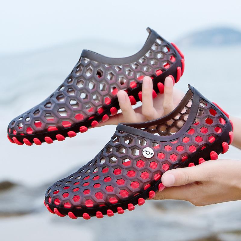 Летние сандалии унисекс, сабо, садовая обувь, легкие слипоны, прозрачная обувь, тапочки, женская и мужская пляжная обувь на мягкой плоской подошве