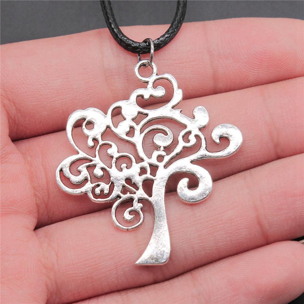 Ожерелье из кожи «Дерево жизни» 45 см, мужское украшение, свадебная годовщина, эстетические аксессуары