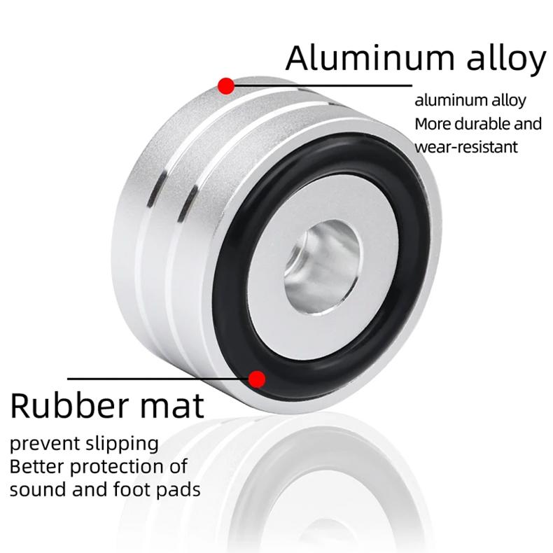 Speakers Spike Pads With Non-Slip Rubber Rings Applicable to Speakers, Subwoofers, Home Theater, Turntable DAC Feet Pad