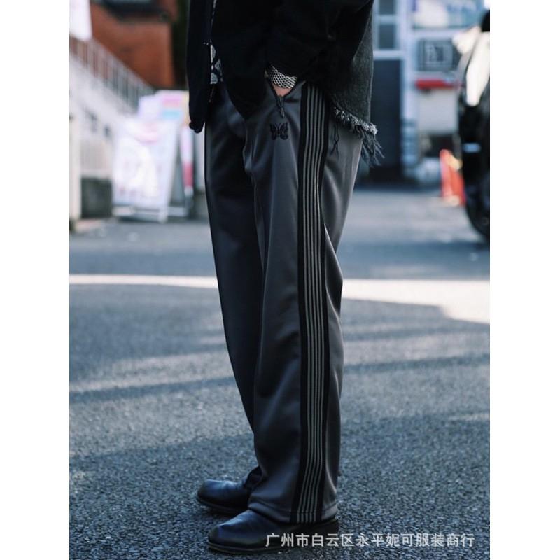 Butterfly Print Loose Straight Cut Unisex Pants Cotton Blend Daily Wear Streetwear