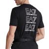 Emporio Armani EA7 Осень/Зима 23 Повседневная футболка с принтом логотипа Мужские топы Черный 3DUT02-PJTJZ-1200