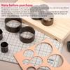 7Pcs Sharp Leather Cutting Die Leather Circle Stencil Cutter Mold Round Hollow Hole Punch Set Paper Leather Craft Tools