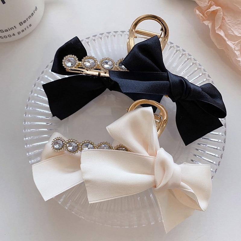 Новый 13 см Роскошный Хрустальный Лук Коготь Для Волос Модные Металлические Заколки Для Волос Шпилька Модные Блестящие Аксессуары Для Волос Для Женщин Головные Уборы Подарок