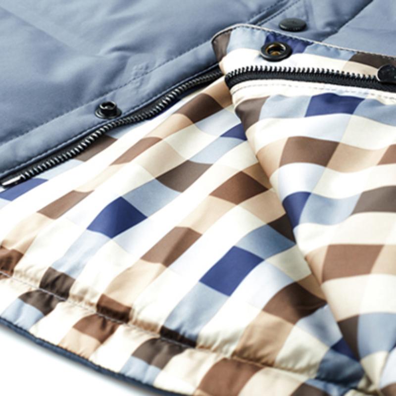 Мужские куртки на белом утином пуху на молнии, однотонные деловые повседневные куртки высокого качества на осень-зиму, простые классические мужские пуховики