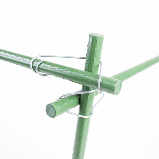 50 Pcs Steel Wire Connecting Buckles for Bamboo Canes Reusable Trellis Clips Pipe Connectors Garden Clips for Plants Support Gardening