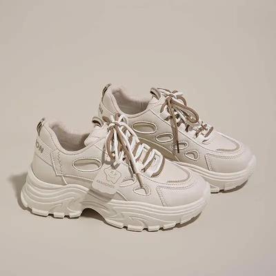 Весенне-осенние Завязывающиеся Бежевые Женские Кроссовки Мэри Джейн Белые Лоферы Женская Взрослая Обувь Спорт 2025лето Десятки Широкая Стопа Верх