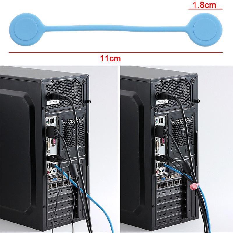 1-10PCSMagnetic Data Cable Organizer For Storing Mobile Phones And Headphones Anti Winding Universal Silicone Portable Magnet