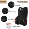 Ecloud Shop Lumbar Support Cushion Neck Pillow Ergonomic Universal Fit for Major Car B0013 Car/Headrest Kit, Design, Seats, Black,