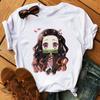 Kimetsu No Yaiba Kamado Nezuko Graphic Print T Shirt Women Short Sleeve Tops Female Summer Tee Shirt Cartoon T-Shirt Clothes