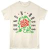 Guns N Roses Thorned Rose Natural T-Shirt