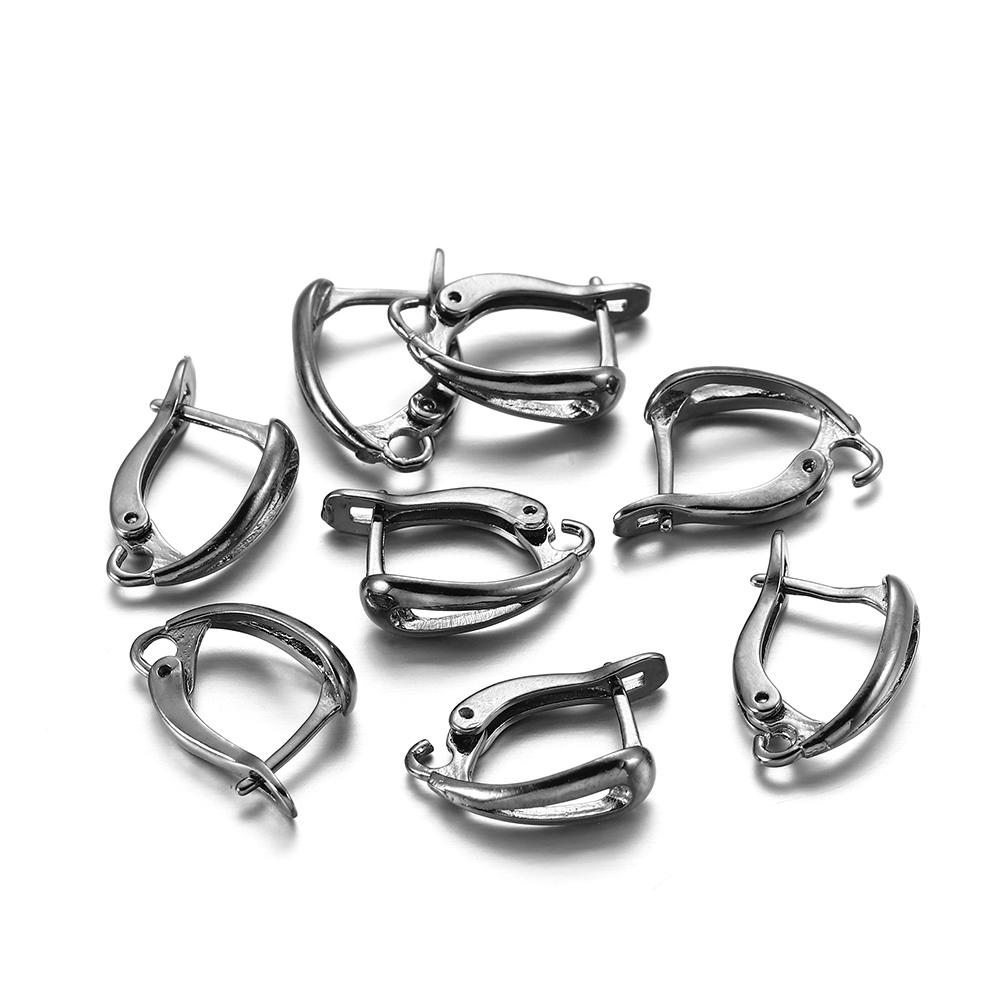 6-12 шт./лот, латунные французские серьги, крючки, зажимы, рычаг, задняя застежка с открытой петлей для изготовления ювелирных изделий своими руками, фурнитура, аксессуары