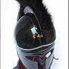 Черный спартанский шлем воина с гребнем Греческий коринфский шлем