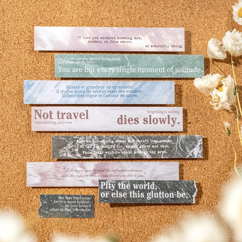 48pcs/lot Memo Pads Material Paper 100 Lines of Poetry About Love paper Junk Journal diary Scrapbooking Background Paper