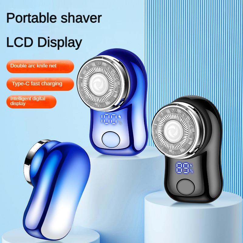 Mini Electric Travel Shaver Pocket Size Portable Electric Razor USB Rechargeable Painless Cordless Razor Face Beard Trimmer