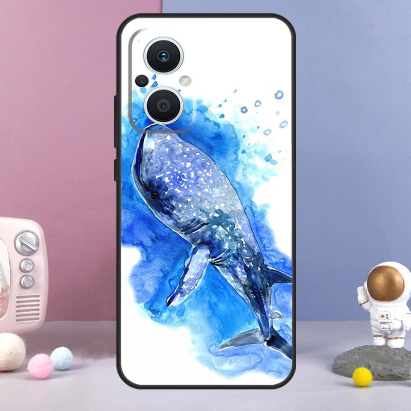 Whale Sharks Fish Funda For OPPO Reno 14 F 11F 12F 13F 10 11 12 13 Pro 7 8 Lite OPPO Find X8 X6 X5 X9 Pro Case