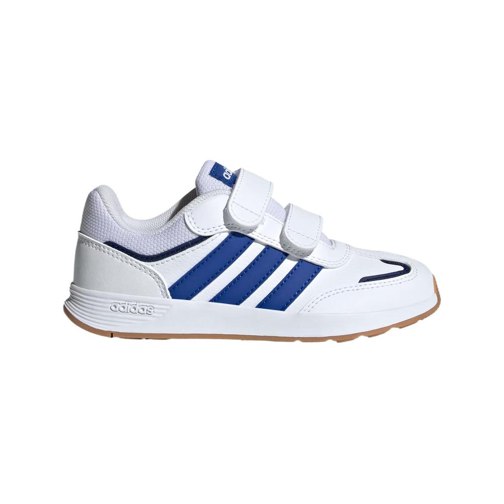 Adidas Tensaurs Switch Cf Comfortable Durable Low Top Casual Shoes Kids Sneakers White Royal-Blue Dark-Blue JH9255